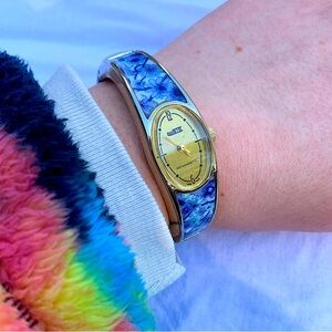 Vintage Watch Bangle Cuff Bracelet